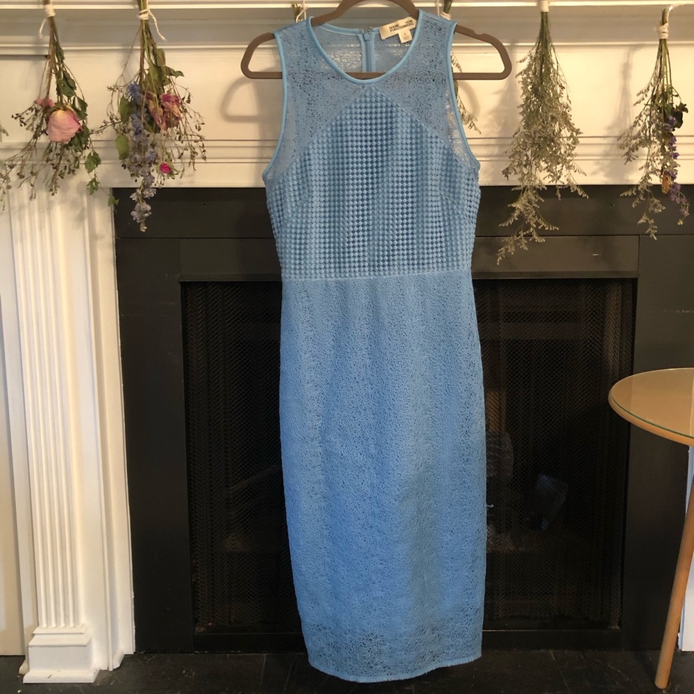 DVF Light blue cocktail dress